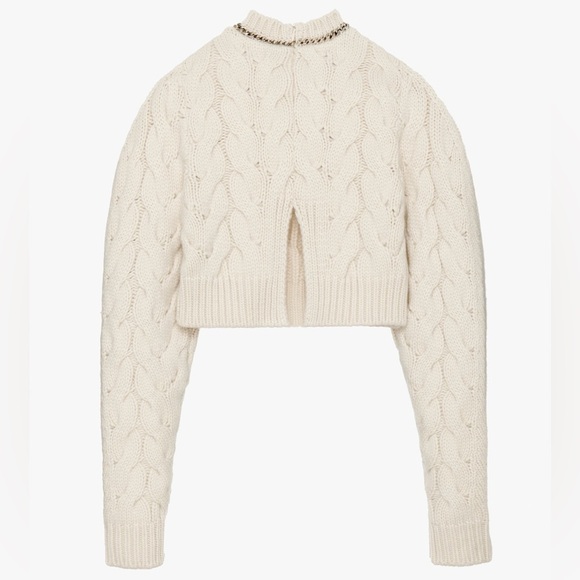 ZARA LIMITED EDITION CHAIN CASHMERE SWEATER SIZE M - Picture 8 of 12